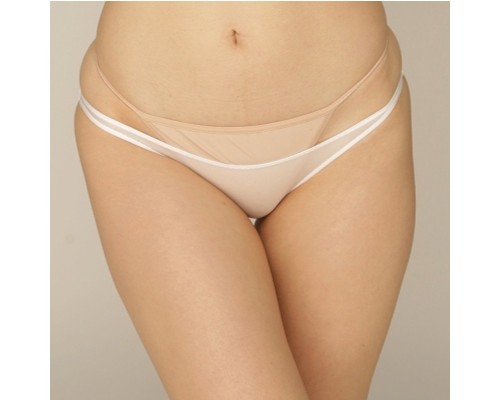 Unisex Stretchy Thin Super Low-Rise Half-Back Panties White
