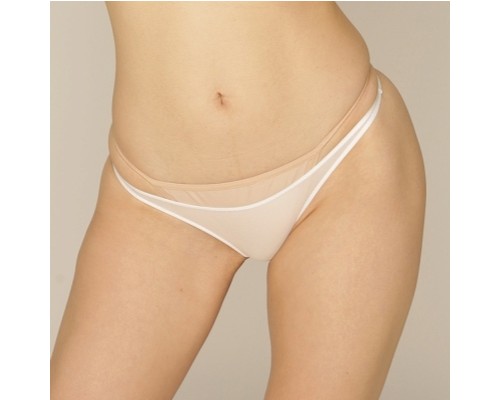 Unisex Stretchy Thin Super Low-Rise T-Back Panties White