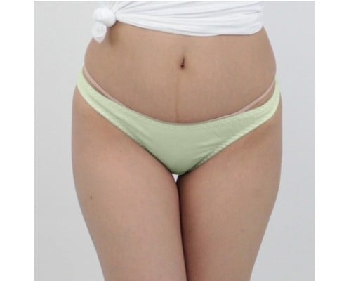 Skin-Friendly Cotton T-Back Panties M Green