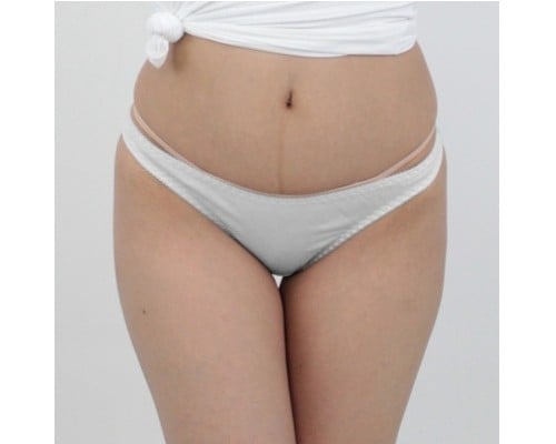 Skin-Friendly Cotton T-Back Panties M White