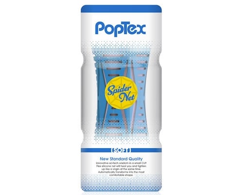 PopTex Spider Net Soft Blue Masturbator
