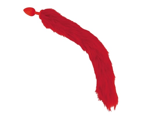 Furry Tail Butt Plug Red