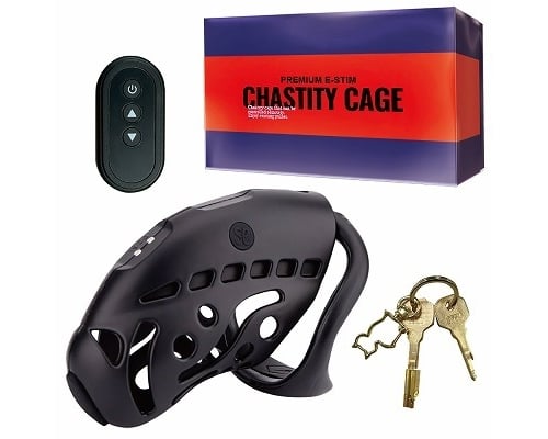 Premium E-Stim Vibrating Chastity Cage