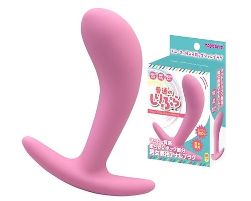 Regular Size Pink Curved Butt Plug