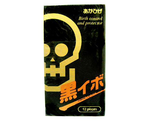 Akahige Black Dotted Condoms