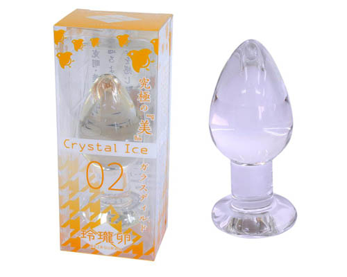 Crystal Ice Reirouran Glass Butt Plug