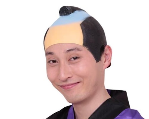 Edo Samurai Chonmage Topknot Hair Wig