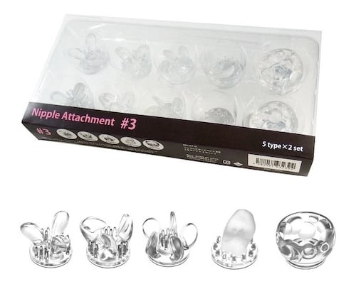 Nipple Cup Vibrator Attachments Set 3