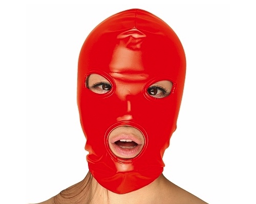 Enamel Stretchy Open Mouth and Eyes Head Restraint Mask