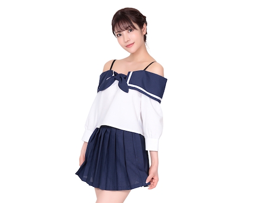 Off Shoulders Sailor Schoolgirl Uniform Costume