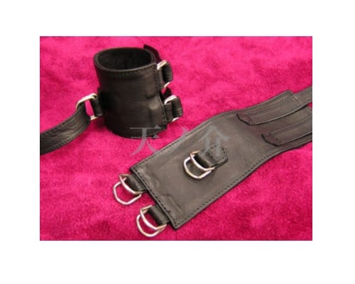 Soft Leather Bondage Handcuffs