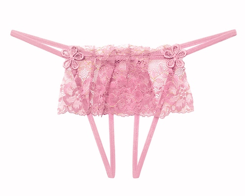 Sensually Elegant Exposed-Crotch Panties Pink