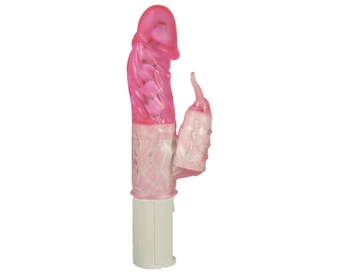 Infinite Ring Cock Vibrator with Clitoral Ticklers Pink