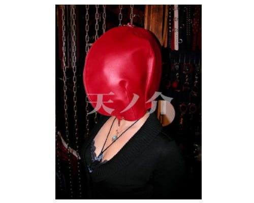 BDSM Leather Face Cover Hood