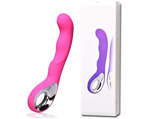 Curved Silicone Vibrator Pink