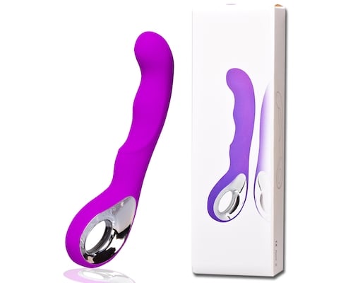 Curved Silicone Vibrator Purple