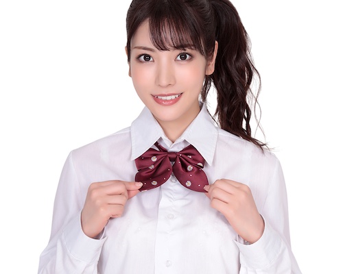 Cute Schoolgirl Ribbon Bow Dark Red Floral