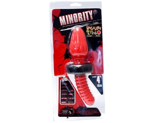 Minority Extra Thick Anal Vibrating Plug Red