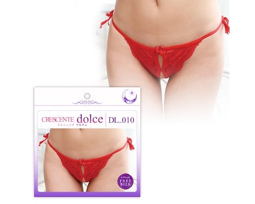 Crescente Dolce Open-Crotch G-string Red