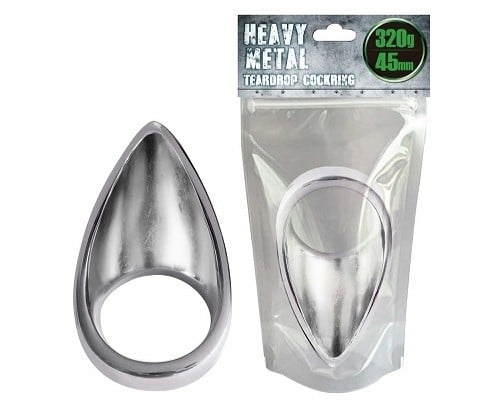 Heavy Metal Cock Ring Teardrop 4.5 cm (1.8")