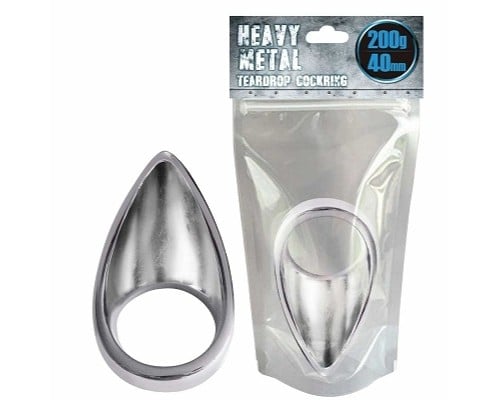 Heavy Metal Cock Ring Teardrop 4 cm (1.6")