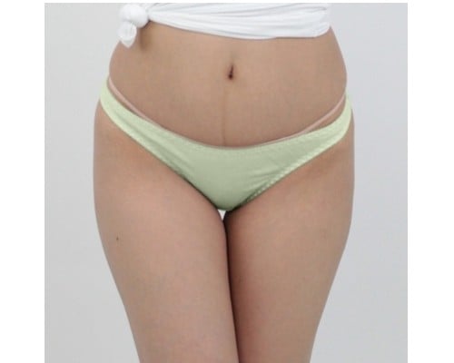 Skin-Friendly Cotton Full-Back Panties M Green