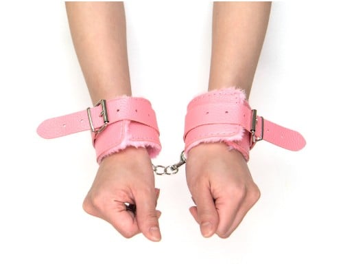 BDSM Belle Fashionable Fluffy Cuffs Pink