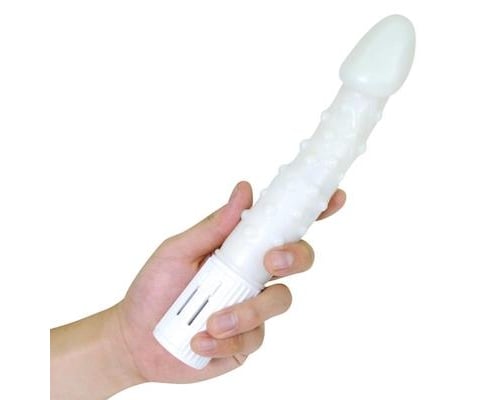 White Bumpy Cock Dildo Vibrator