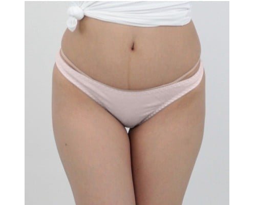 Skin-Friendly Cotton T-Back Panties M Pink
