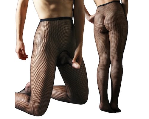 Men's Fishnet Stockings Black
