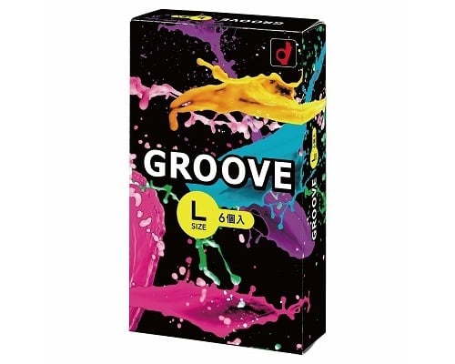 Okamoto Groove Double-Lubricated L Size Condoms (6 Pack)