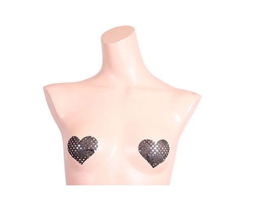 Sequin Sticker Heart Nipple Covers