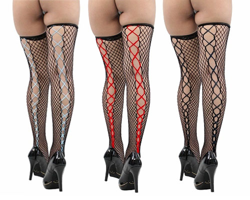 Fishnet Stockings with Corset Look