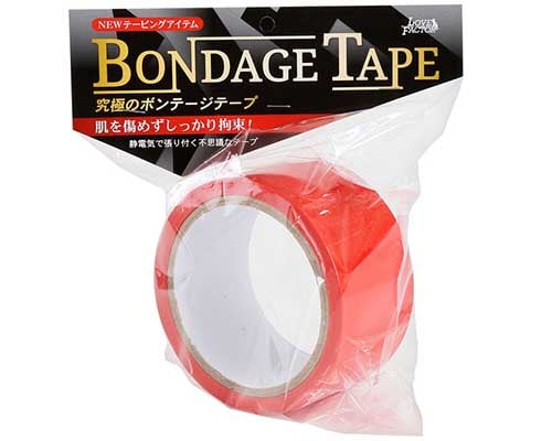 ボンデージテープ 赤 簡単拘束 非粘着SMテープ 20m