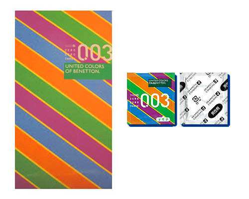 Okamoto Condoms Zero Zero Three 0.03 United Colors of Benetton