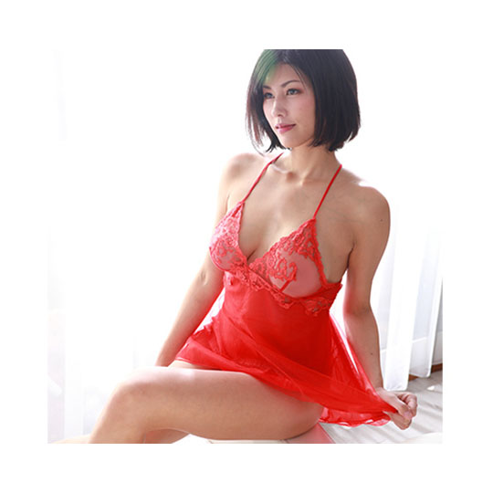 Crescente Red Camisole and Panties Set