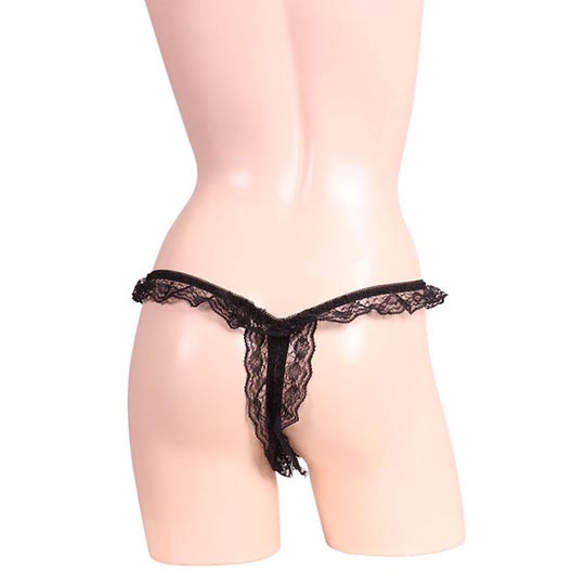 Frilly Lace Open-Crotch Panties