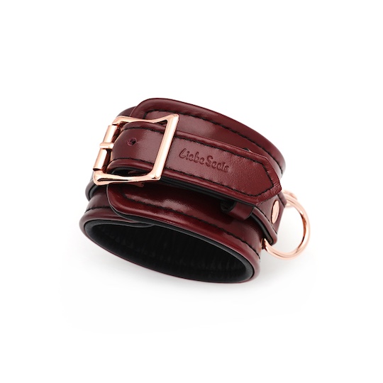Genuine Leather Wine Red Ankle Restraints