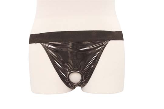 Shiny Enamel Jockstrap Ring Shorts Underwear
