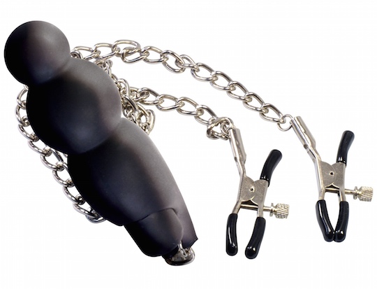 Premium Prisoner Nipple Pinchers Chain Vibrator