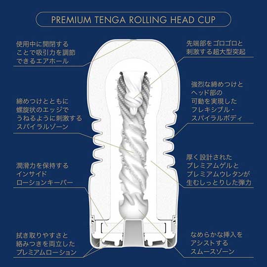 Premium Tenga Rolling Head Cup - Designer cup masturbator - Kanojo Toys