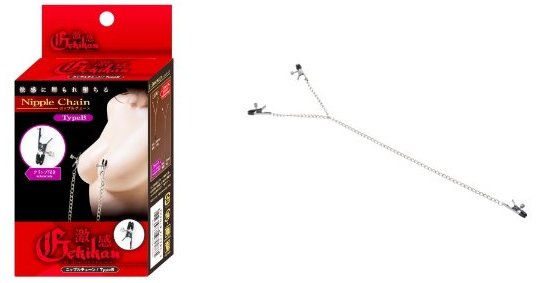 Gekikan Nipple Chain - Triple clitoral and breast stimulation - Kanojo Toys