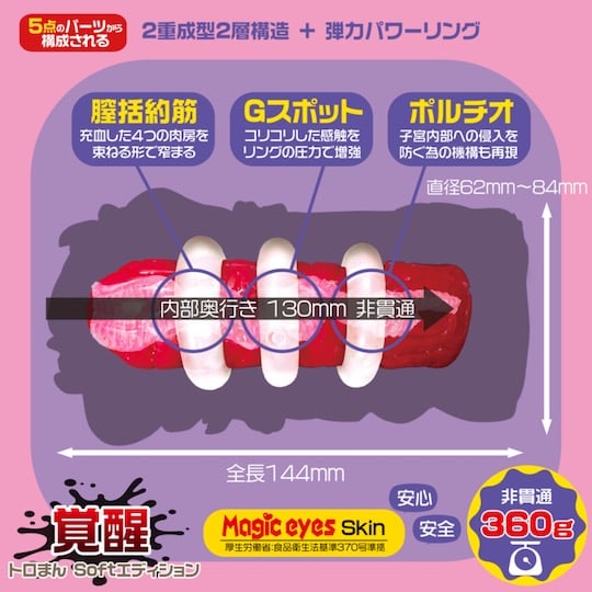 Lust Gimmick Awakening Toroman Soft Edition Onahole - See-through soft masturbator - Kanojo Toys