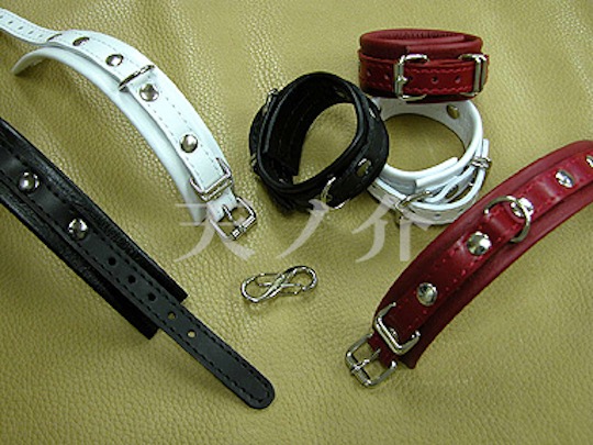 BDSM Leather Instant Handcuffs Soft - Easy wrist restraints - Kanojo Toys