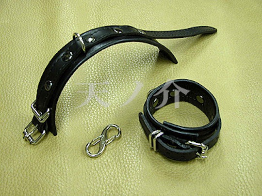 BDSM Leather Instant Handcuffs Soft - Easy wrist restraints - Kanojo Toys