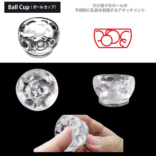 Nipple Cup Vibrators Attachments Set 3 - Breast stimulation vibe accessory - Kanojo Toys