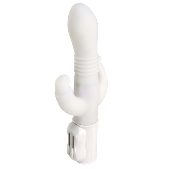 New White Big Dick Triple Slim Vibrator - Three-way vibrating dildo - Kanojo Toys