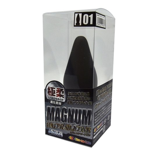 Magnum Water Silicone 01 Butt Plug - High-quality, black anal toy - Kanojo Toys