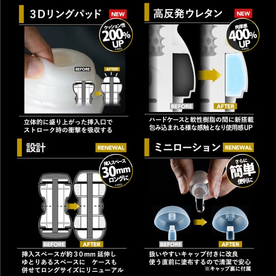 Men's Max Smart Gear Gold - Adjustable male cup stroker with two insertion holes - Kanojo Toys