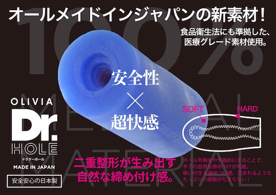 Dr. Hole Medical-Grade Masturbator (Normal Type) - Hard and soft onahole - Kanojo Toys